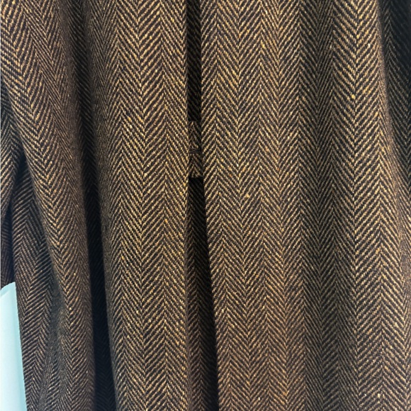 Lands’ End USA 100% Lambs Wool Herringbone Blazer 46R Brown Tweed Sport Coat - Picture 9 of 16
